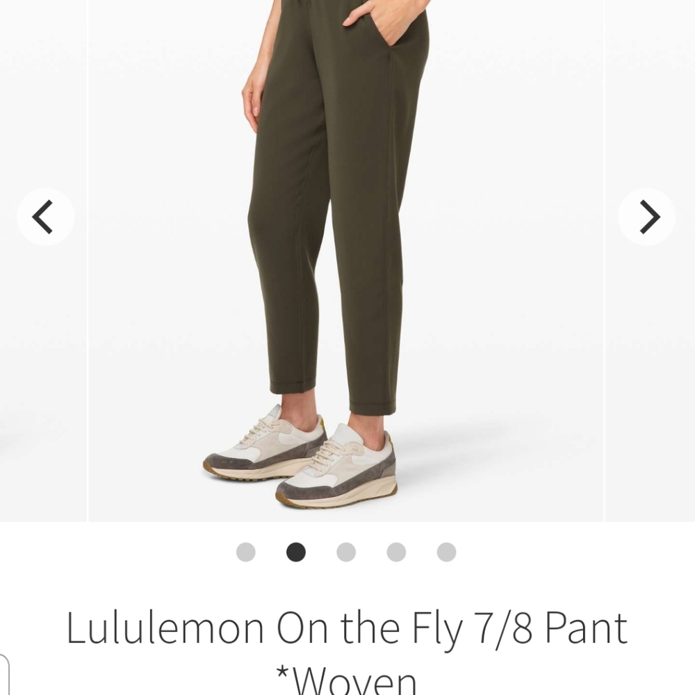 Lululemon On the Fly 7/8 length pant, Woven